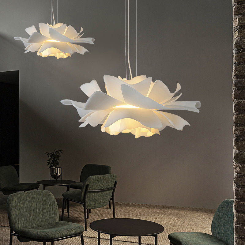 Almando de estilo moderno accesorio de iluminación colgante en forma de flores para sala de estar