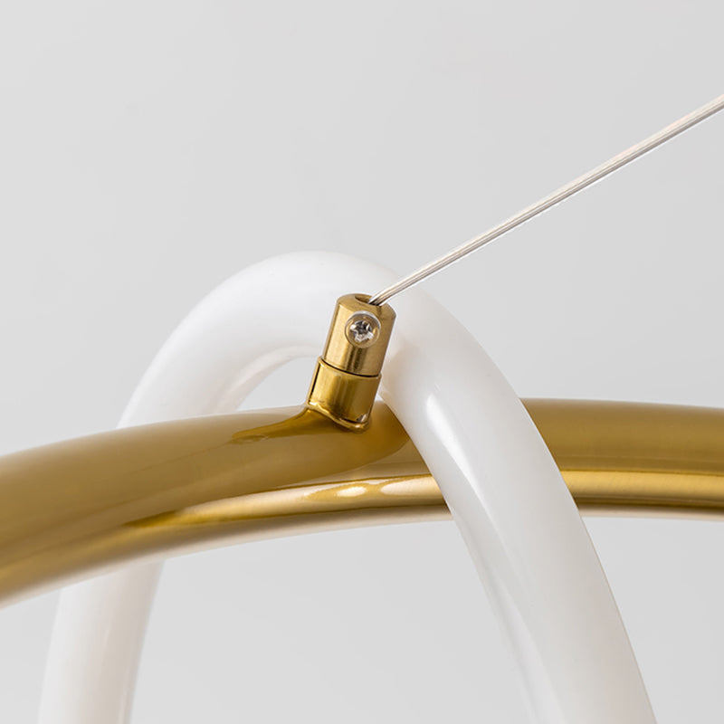 Moderne Kronleuchterbeleuchtungskörper Wohnzimmer Linear Kronleuchterlampe in Gold