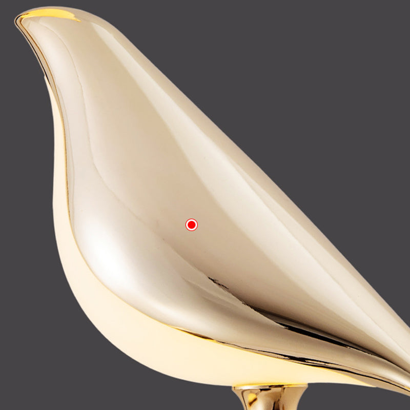 Lampe suspendue en or Postmodern Forme d'oiseau en métal