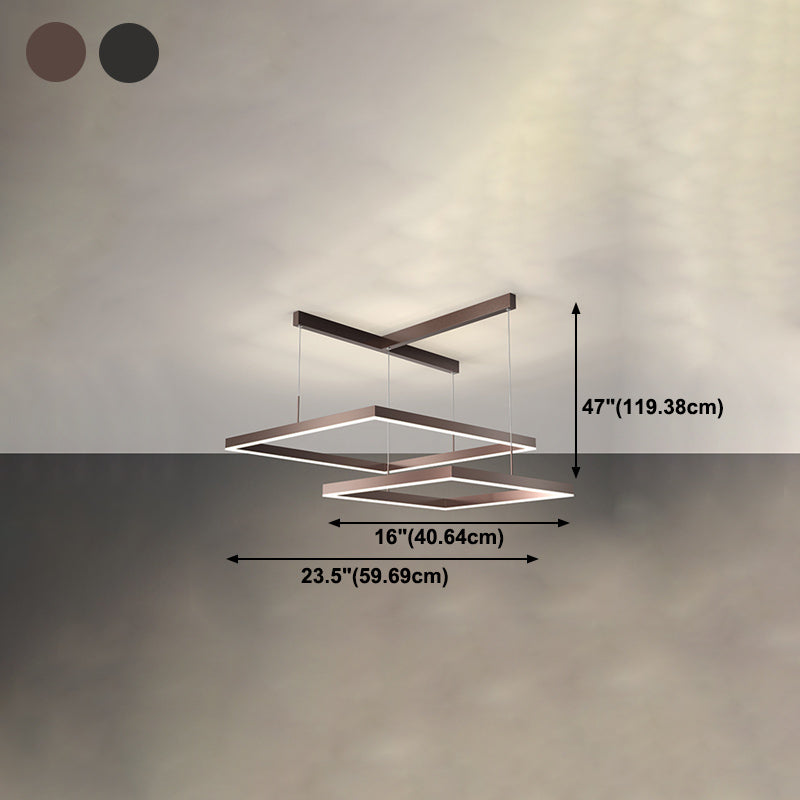 Luminaire LED de style moderne luminaire luminaire en aluminium Multi Tiers Suspension Light