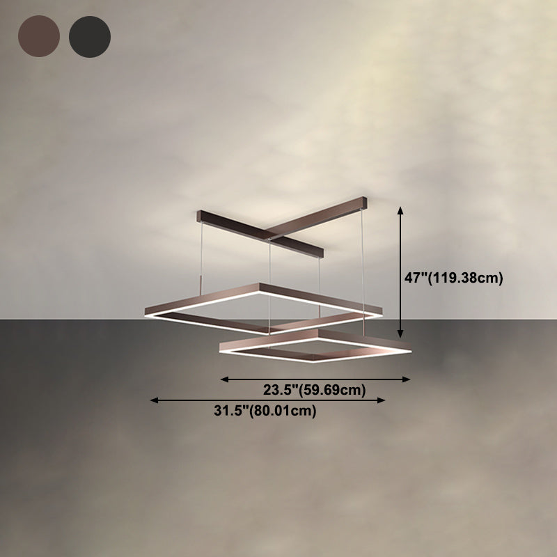 Luminaire LED de style moderne luminaire luminaire en aluminium Multi Tiers Suspension Light