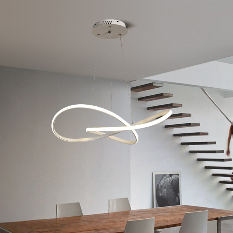 Nordischer linearer Kronleuchter Metall 1 Leichtes Kronleuchter -Anhänger für Wohnzimmer