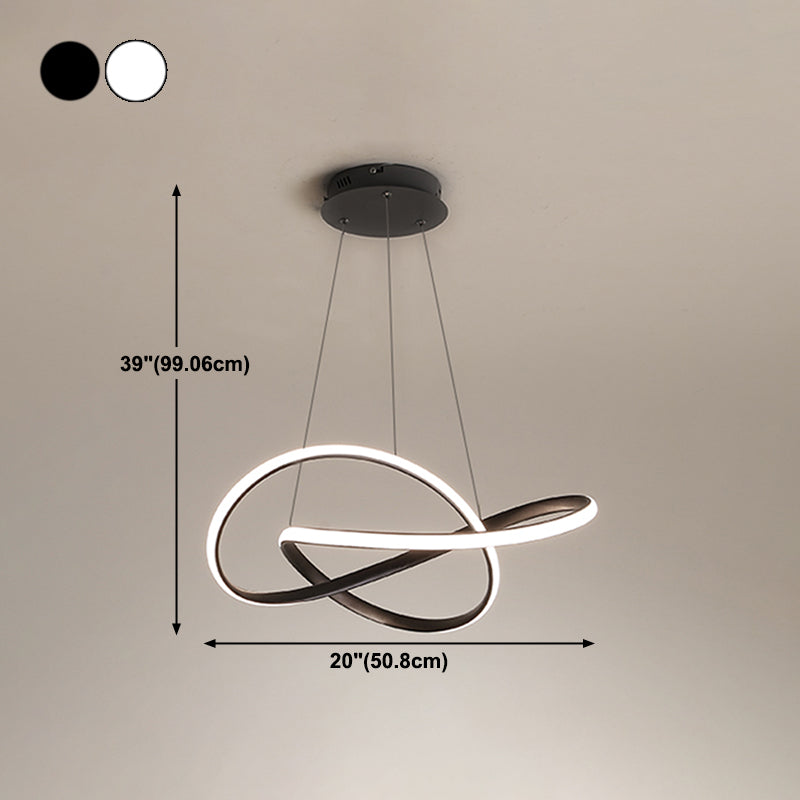Nordischer linearer Kronleuchter Metall 1 Leichtes Kronleuchter -Anhänger für Wohnzimmer