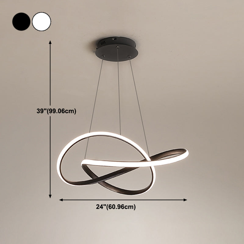 Nordischer linearer Kronleuchter Metall 1 Leichtes Kronleuchter -Anhänger für Wohnzimmer