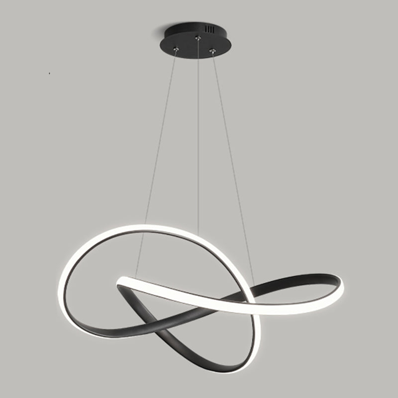 Noordse lineaire kroonluchter metalen metalen LED -kroonluchter hanger voor woonkamer