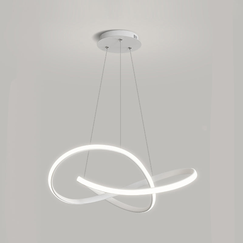 Noordse lineaire kroonluchter metalen metalen LED -kroonluchter hanger voor woonkamer