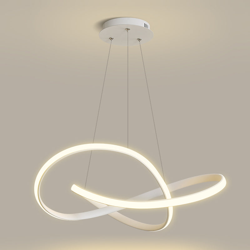 Noordse lineaire kroonluchter metalen metalen LED -kroonluchter hanger voor woonkamer