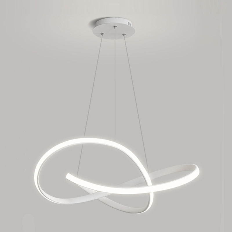 Noordse lineaire kroonluchter metalen metalen LED -kroonluchter hanger voor woonkamer