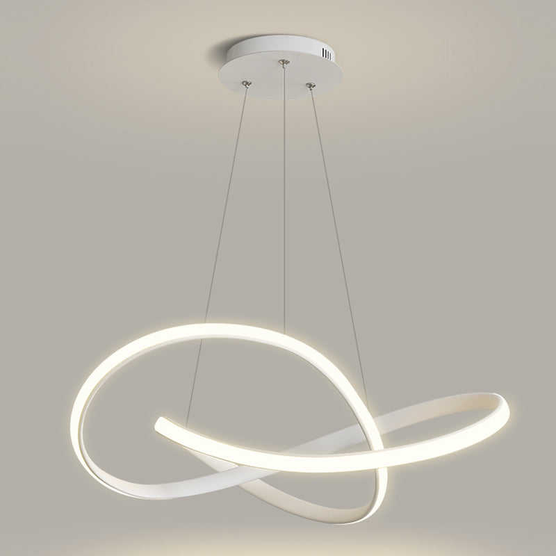 Noordse lineaire kroonluchter metalen metalen LED -kroonluchter hanger voor woonkamer