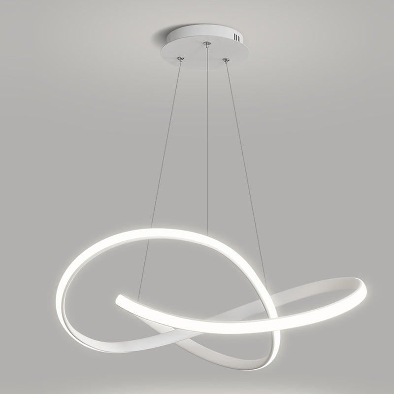 Noordse lineaire kroonluchter metalen metalen LED -kroonluchter hanger voor woonkamer