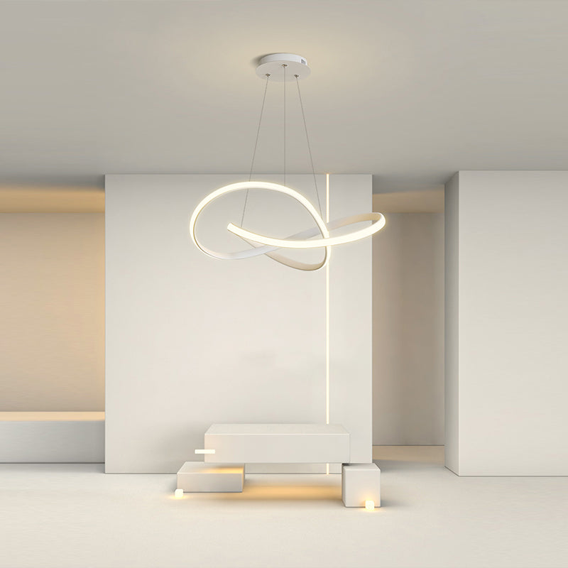 Noordse lineaire kroonluchter metalen metalen LED -kroonluchter hanger voor woonkamer