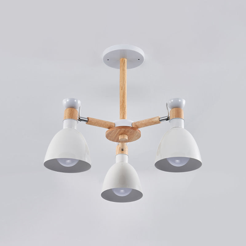 Multi Light Cone Hangende kroonluchter moderne macaron -stijl metalen hangende lamp voor slaapkamer