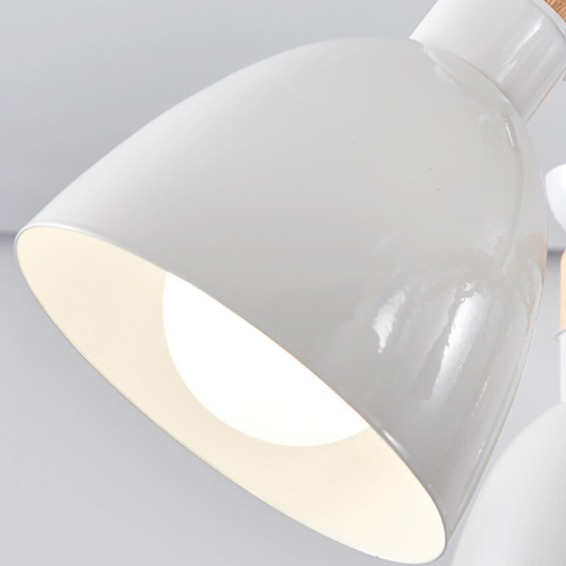 Multi Light Cone Hangende kroonluchter moderne macaron -stijl metalen hangende lamp voor slaapkamer