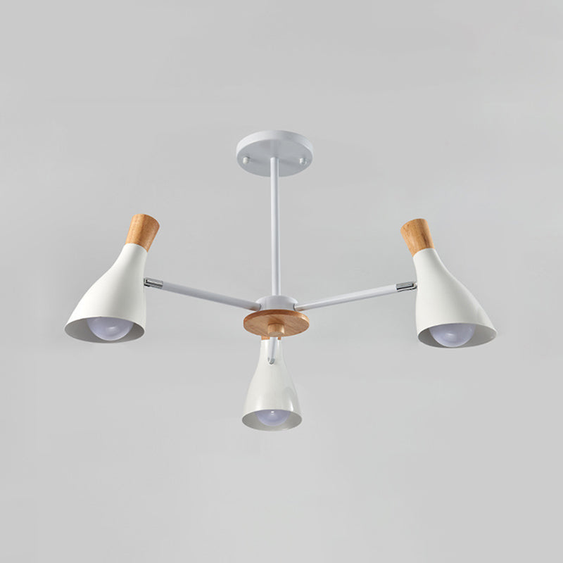 Multi Light Cone Hangende kroonluchter Moderne Macaron Style Metal Hanging Lamp voor restaurant