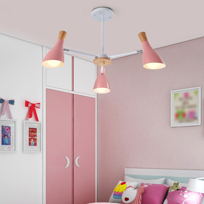 Lámpara de metal de estilo de cono de cono múltiple cono de luz