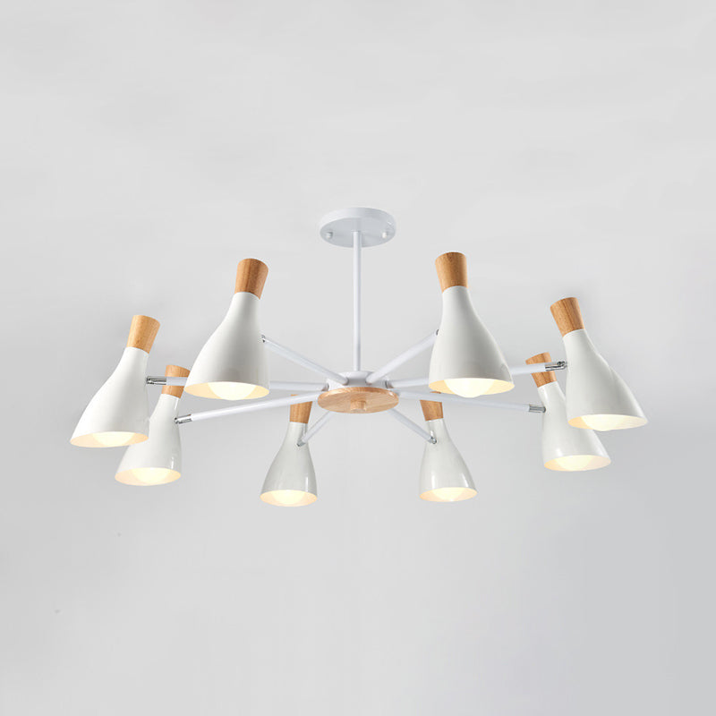 Multi Light Cone Hangende kroonluchter Moderne Macaron Style Metal Hanging Lamp voor restaurant
