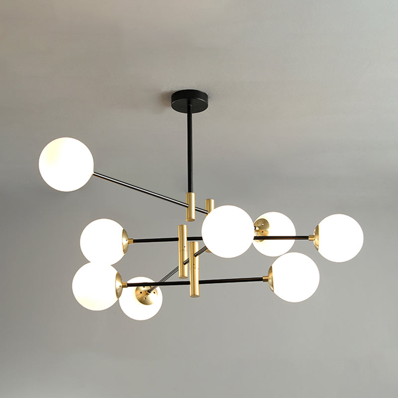 Lustres sphériques contemporains Lumières de lustre en verre