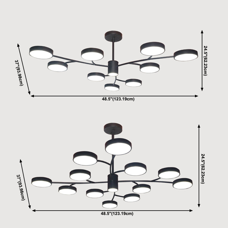 Géométrie de style contemporain Forme des lustres pendentifs Éclairage de lustre en métal
