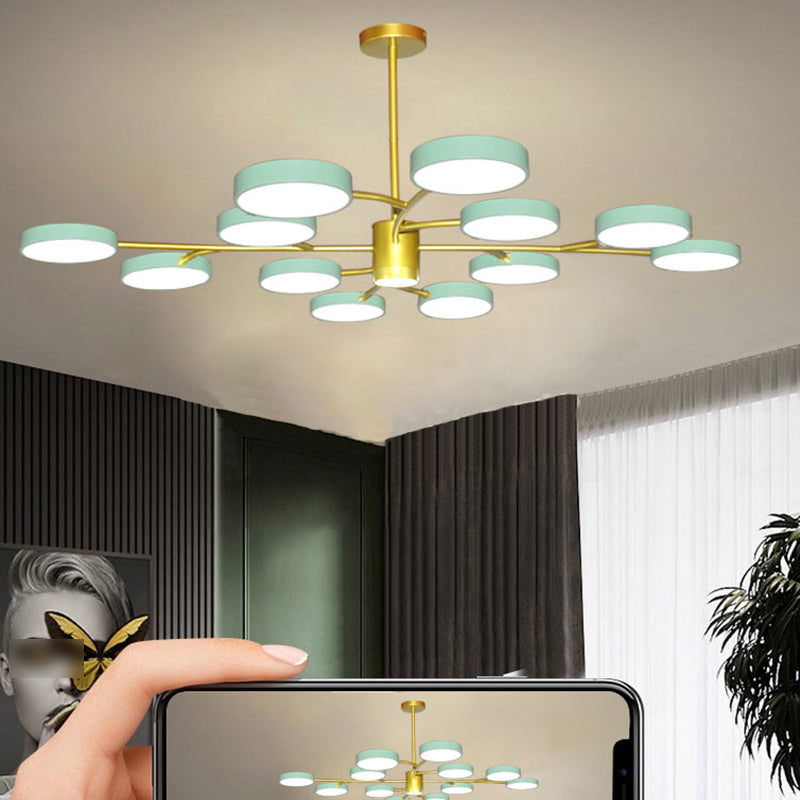 Géométrie de style contemporain Forme des lustres pendentifs Éclairage de lustre en métal