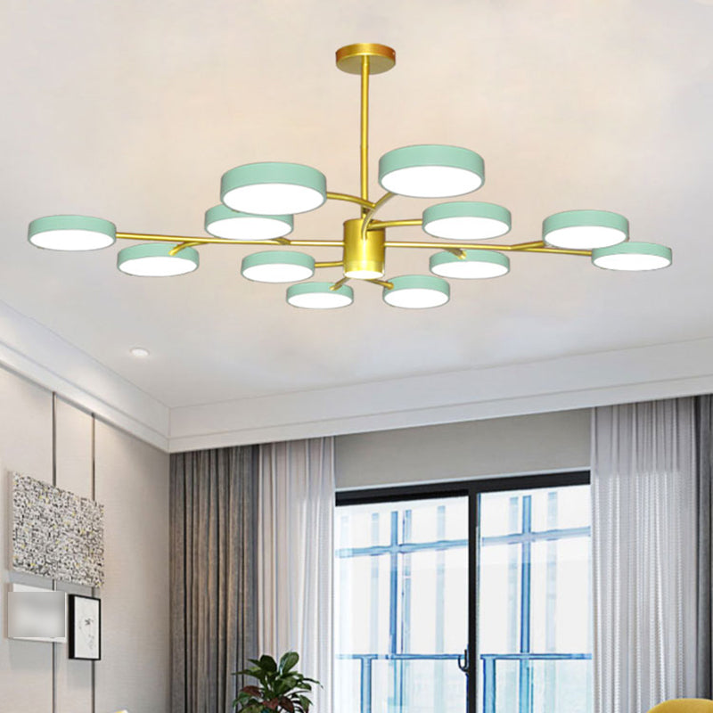 Géométrie de style contemporain Forme des lustres pendentifs Éclairage de lustre en métal