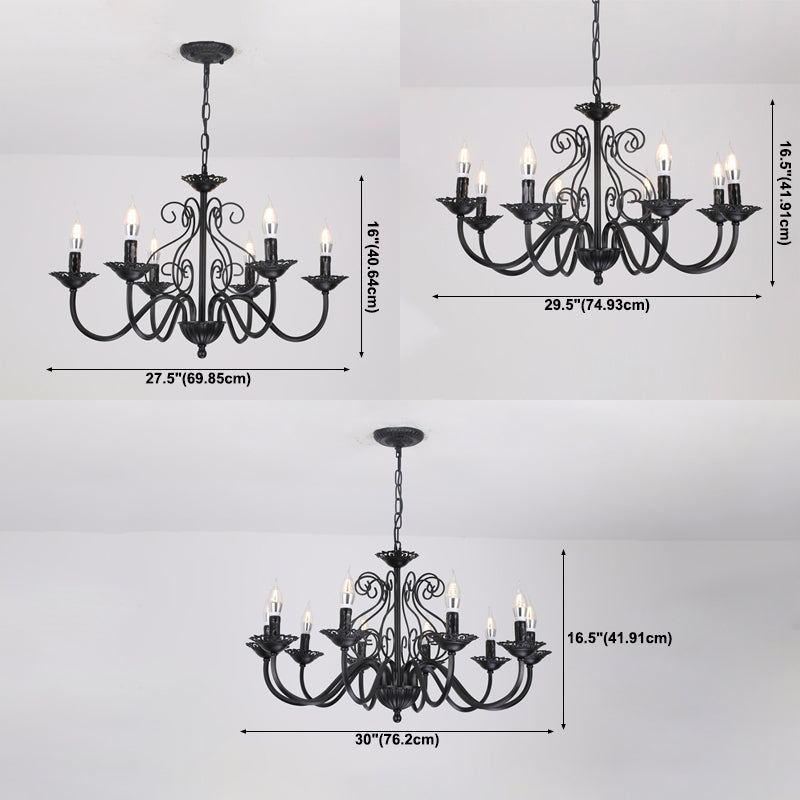 Luces de lámpara de araña únicas de lámpara colgante de metal de estilo tradicional