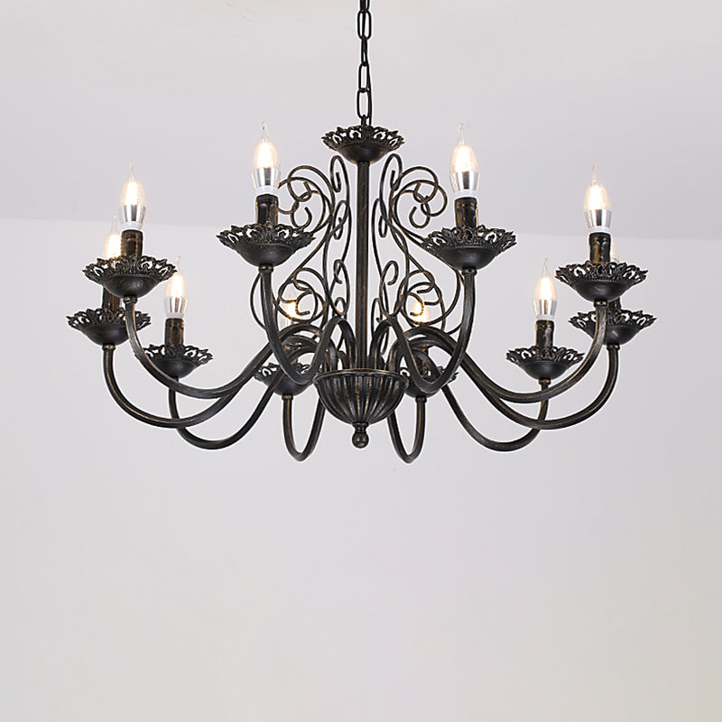 Luces de lámpara de araña únicas de lámpara colgante de metal de estilo tradicional