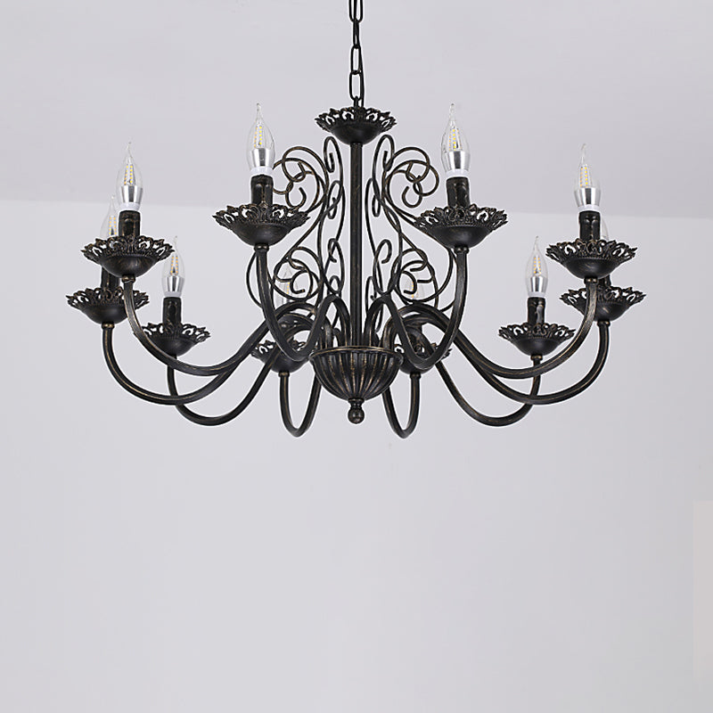 Luces de lámpara de araña únicas de lámpara colgante de metal de estilo tradicional