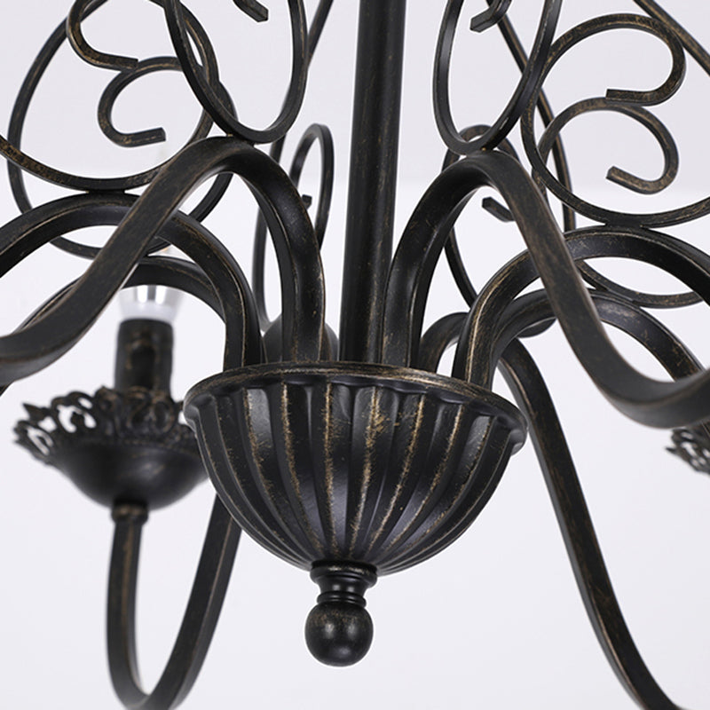 Luces de lámpara de araña únicas de lámpara colgante de metal de estilo tradicional