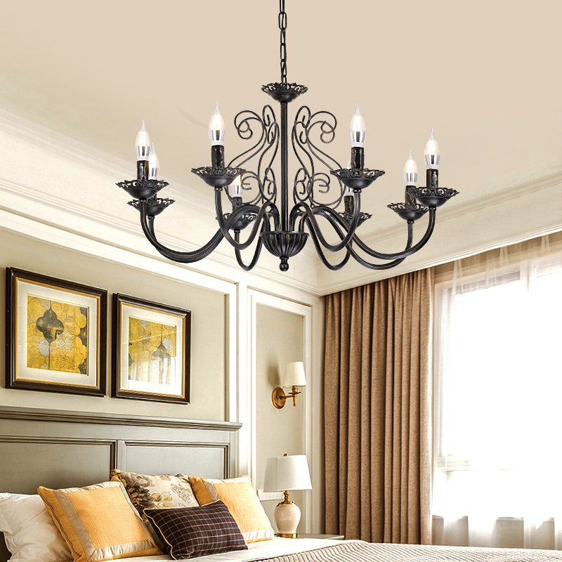 Luces de lámpara de araña únicas de lámpara colgante de metal de estilo tradicional