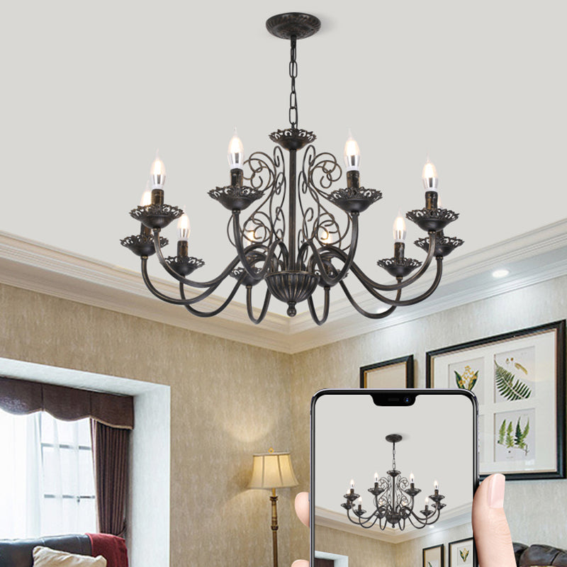 Luces de lámpara de araña únicas de lámpara colgante de metal de estilo tradicional
