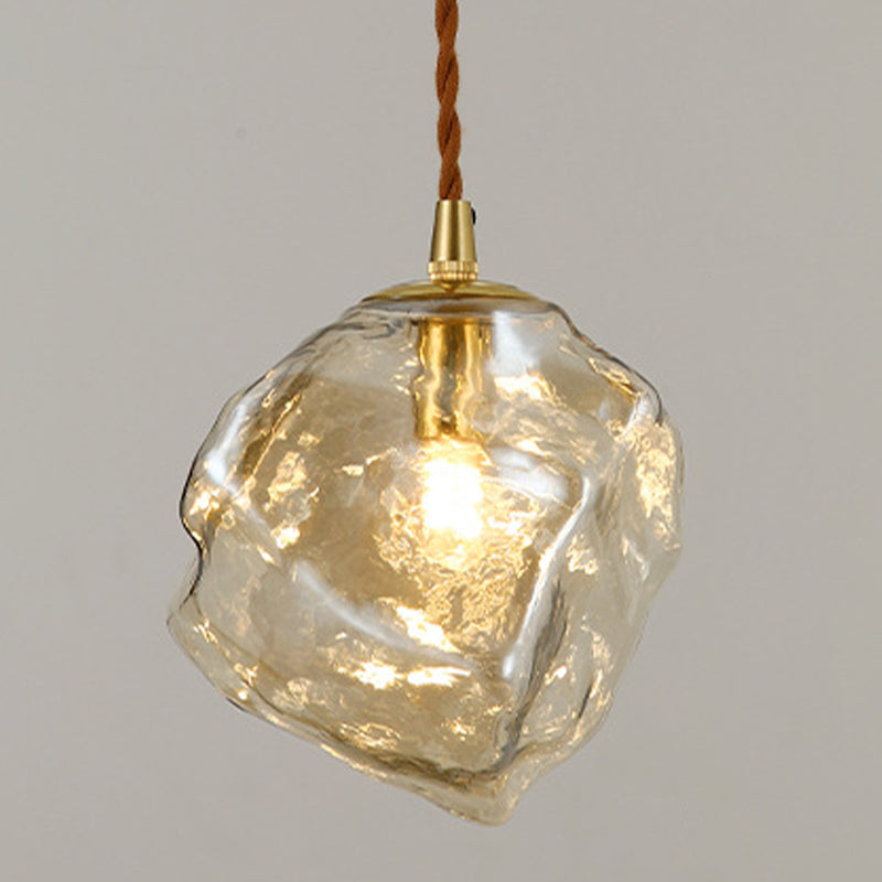 Glass Shade Hanging Light Modern Household Pendent Lighting Fixture for Dining Room