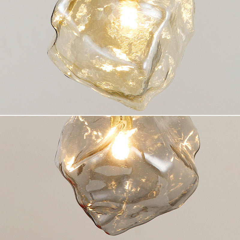 Glass Shade Hanging Light Modern Household Pendent Lighting Fixture for Dining Room