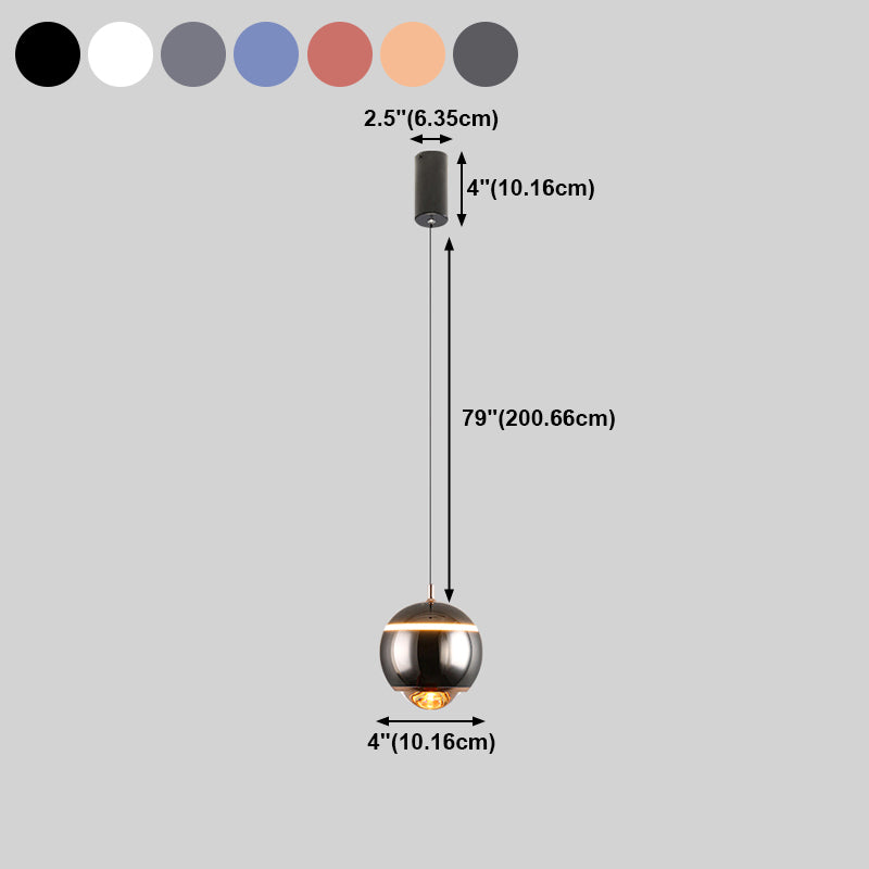 Forme ronde Metal Hanging Light Moderne 1 lumière suspendue à la lumière Light