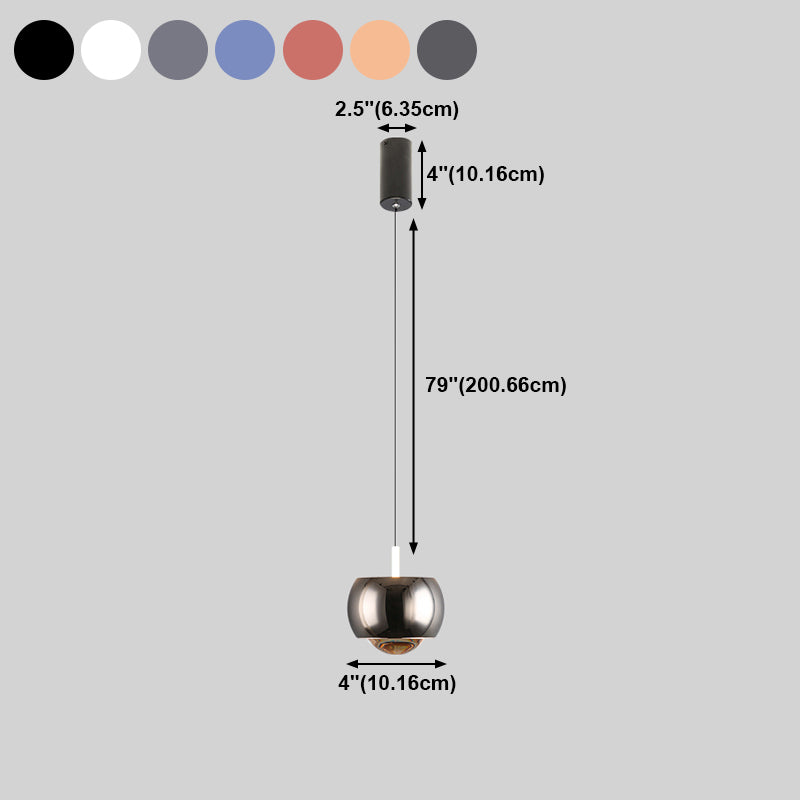 Forme ronde Metal Hanging Light Moderne 1 lumière suspendue à la lumière Light