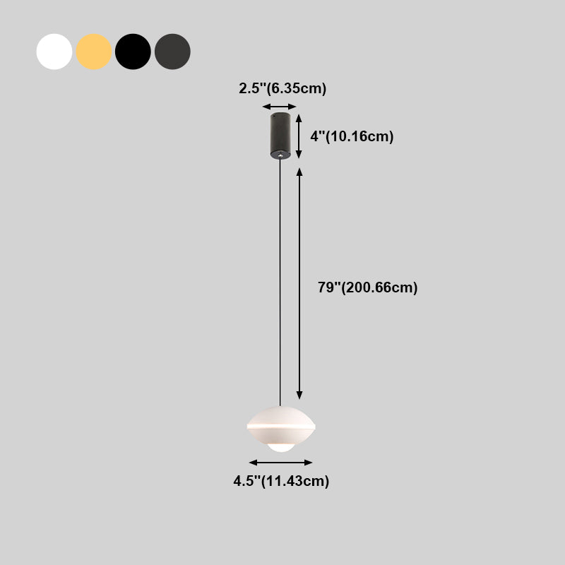 Pendentif géométrique en aluminium Light moderne LED coloré pendentif suspendu pour le salon