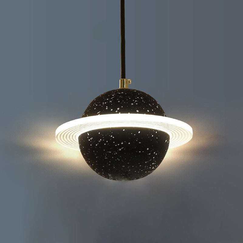 Modern Style Spherical Shape Hanging Light Stone Hanging Lamp for Bedroom