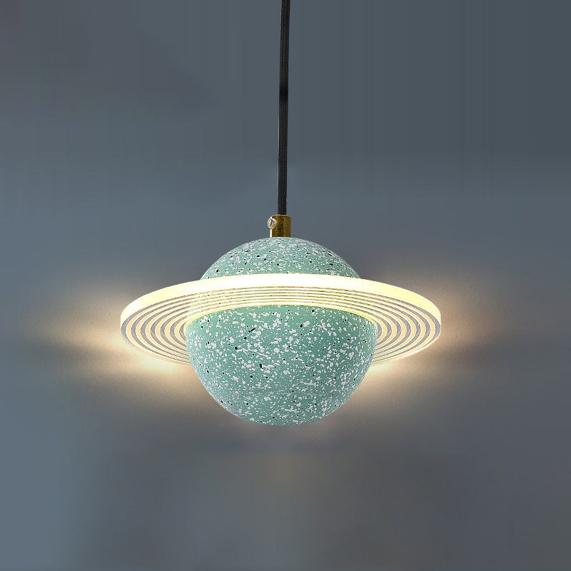 Modern Style Spherical Shape Hanging Light Stone Hanging Lamp for Bedroom