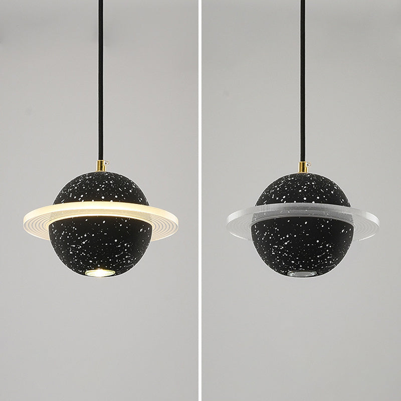 Modern Style Spherical Shape Hanging Light Stone Hanging Lamp for Bedroom