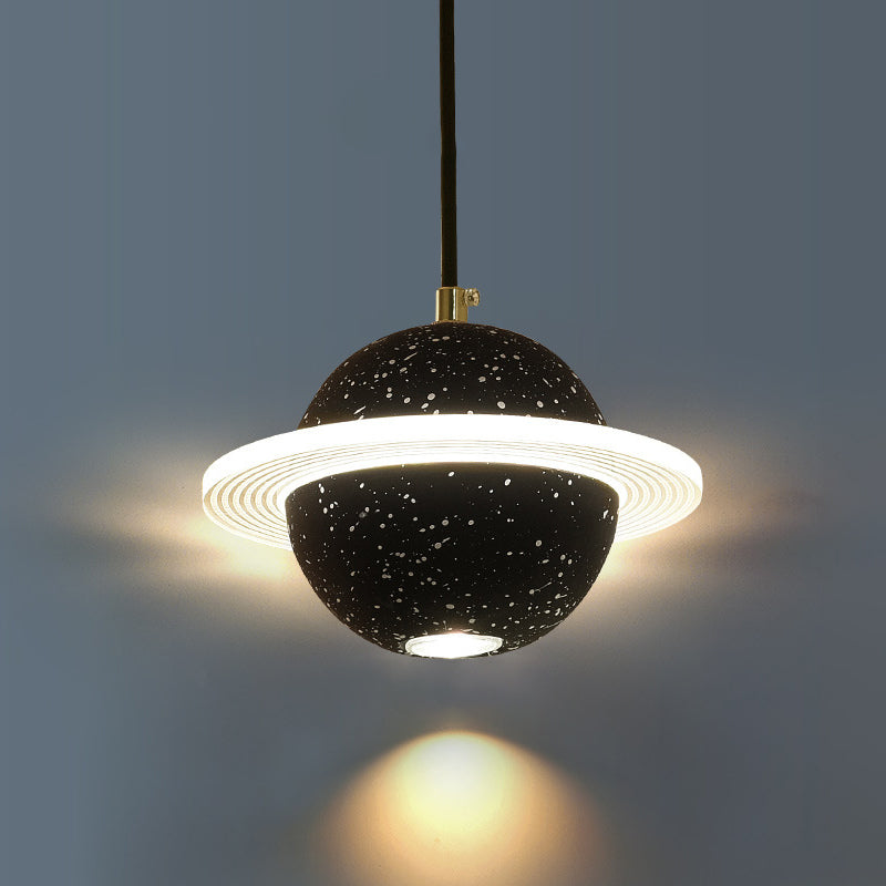 Modern Style Spherical Shape Hanging Light Stone Hanging Lamp for Bedroom