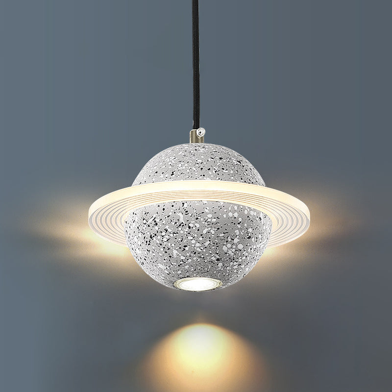 Modern Style Spherical Shape Hanging Light Stone Hanging Lamp for Bedroom