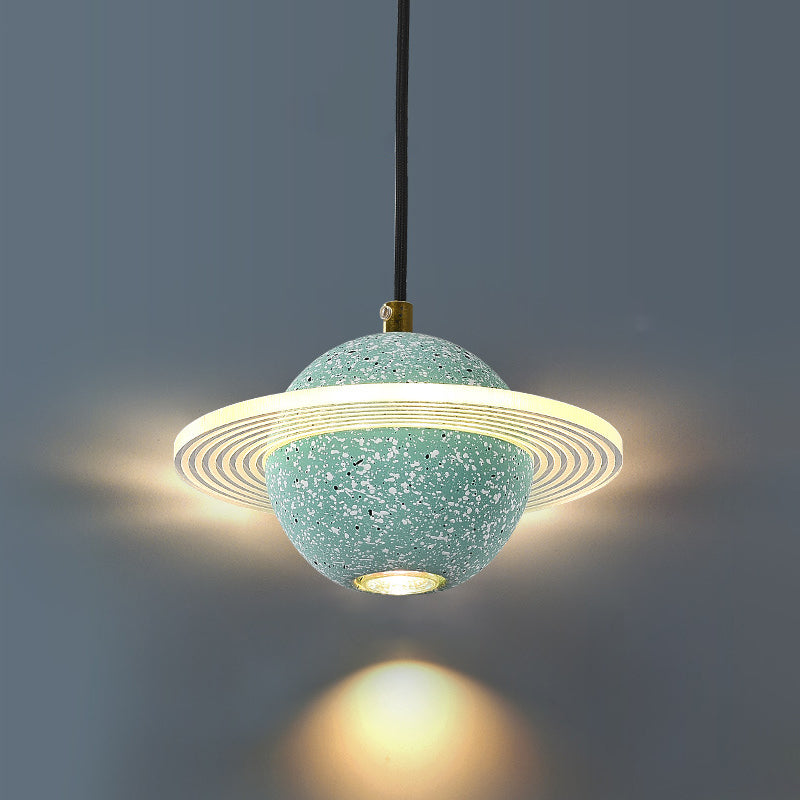 Modern Style Spherical Shape Hanging Light Stone Hanging Lamp for Bedroom