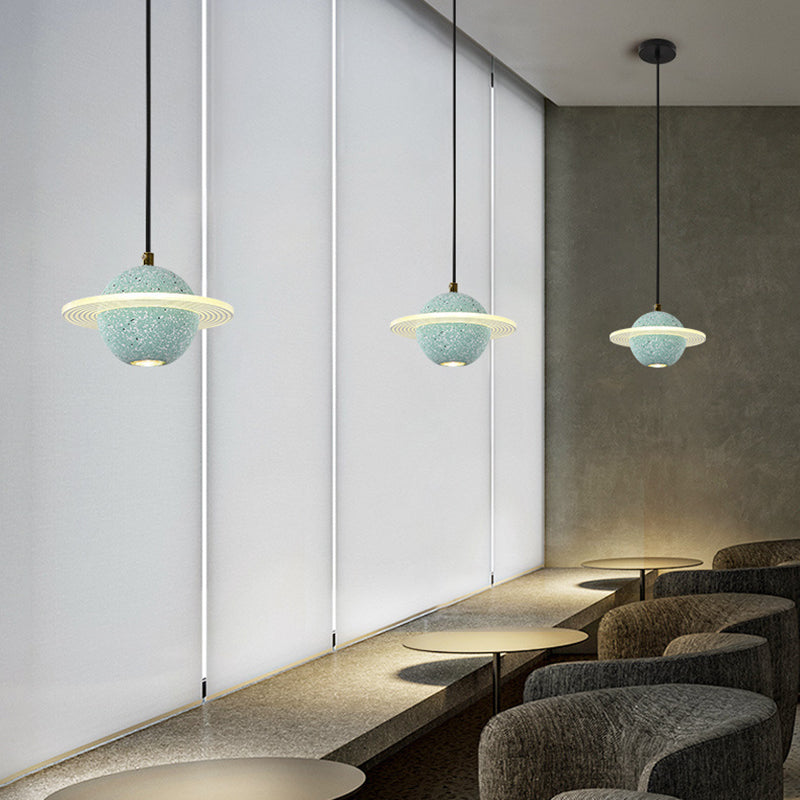 Modern Style Spherical Shape Hanging Light Stone Hanging Lamp for Bedroom