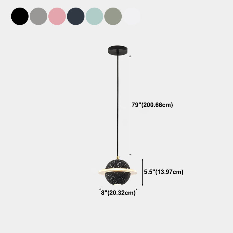 Modern Style Spherical Shape Hanging Light Stone Hanging Lamp for Bedroom