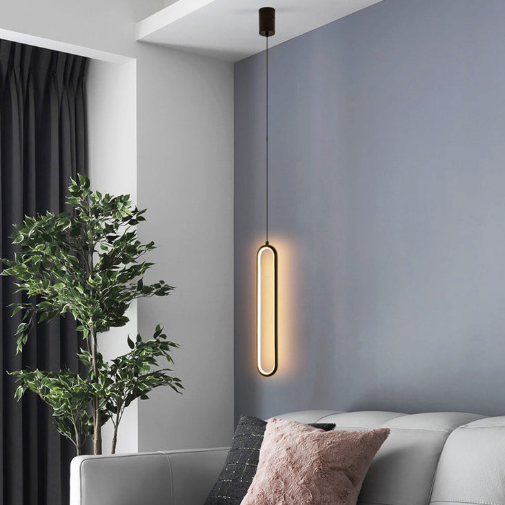 Style moderne forme linéaire lumières suspendues en métal luminaires suspendus