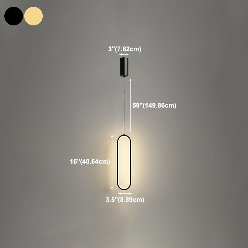 Style moderne forme linéaire lumières suspendues en métal luminaires suspendus
