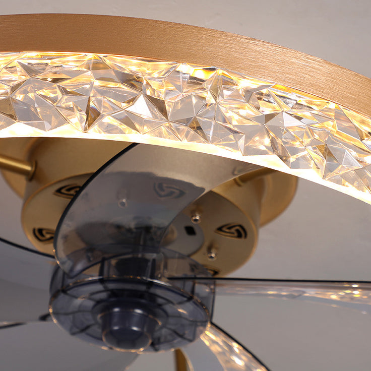 Ventola del soffitto del cerchio moderno Metal 1 Ventilato a soffitto a LED LEDE per camera da letto