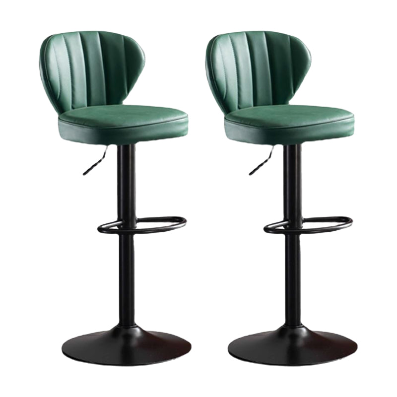 Industrial Design Armless Low Back Counter Stools for Home Leather Stools