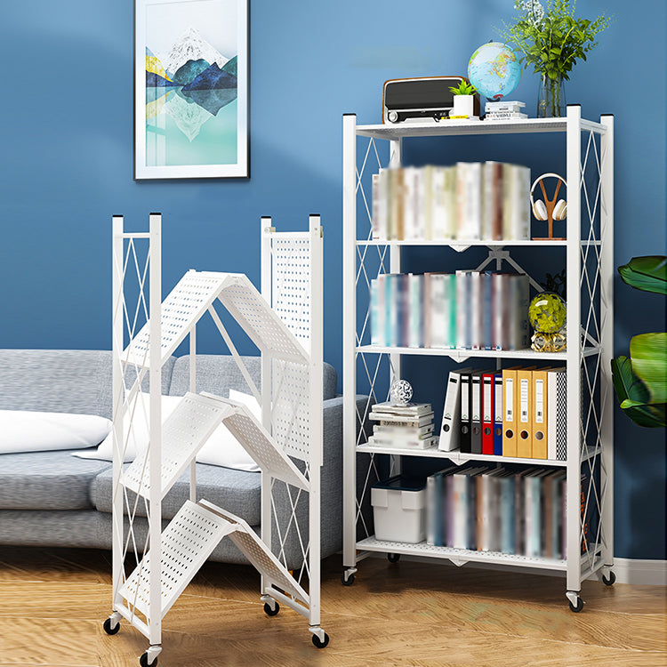 Industrial Open Etagere Bücherregal Metall -Bücherregal mit Zaubererrädern