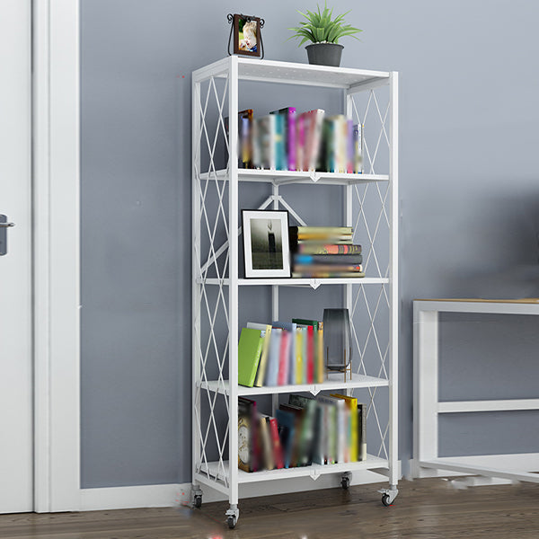 Industrial Open Etagere Bücherregal Metall -Bücherregal mit Zaubererrädern