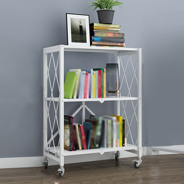 Industrial Open Etagere Bücherregal Metall -Bücherregal mit Zaubererrädern
